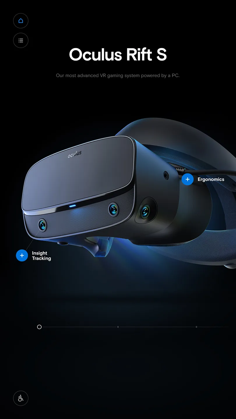 Oculus Rift S product screen