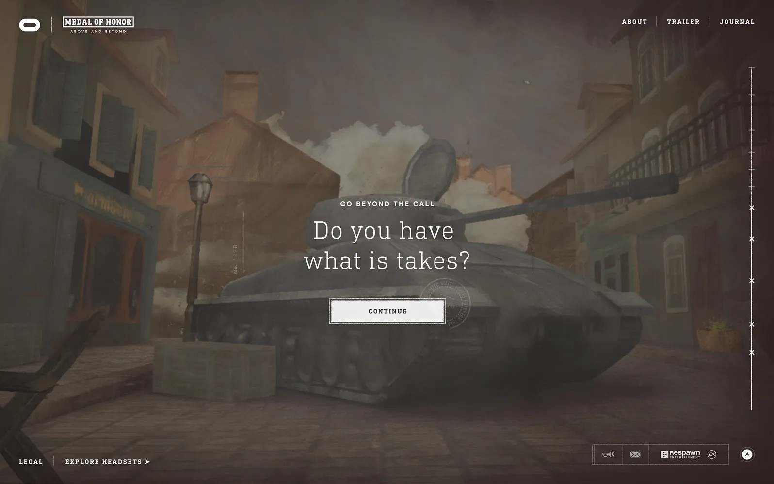Do you have what it takes? A tank in a ruined town